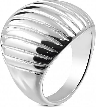 UrbanBijoux Bague chevalière femme en acier en forme de dome coquillage Taille ∅ - 59 UrbanBijoux Bague chevalière femme en acier en forme de dome coquillage Taille ∅ - 59