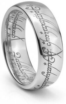 UrbanBijoux Bague anneau femme homme tungstène argent lord seigneur des anneaux Taille ∅ - 59 UrbanBijoux Bague anneau femme homme tungstène argent lord seigneur des anneaux Taille ∅ - 59