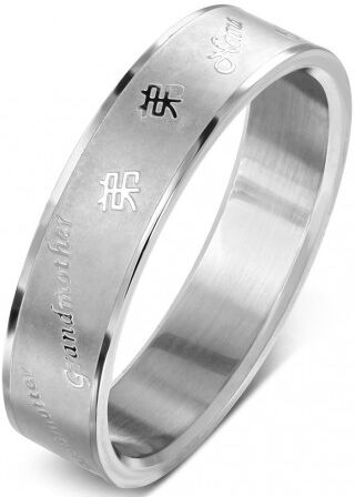 UrbanBijoux Bague anneau homme femme acier mot grand-mère gravé souvenir Taille ∅ - 70 UrbanBijoux Bague anneau homme femme acier mot grand-mère gravé souvenir Taille ∅ - 70