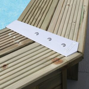 Finition de margelles aluminium Ubbink pour piscines bois Kit - 4 pièces 45° pour piscine rectangulaire - Publicité