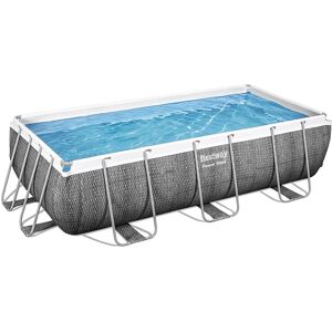 Piscine Bestway Rectangulaire Power Steel Décor Rotin 4,04 x 2,01 h1,00m - Publicité