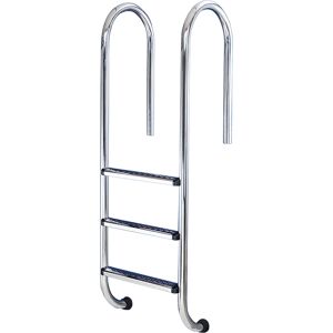 Azialo Echelle Inox droite Hauteur - 2 marches - Publicité Azialo Echelle Inox droite Hauteur - 2 marches - Publicité