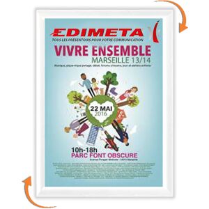 Edimeta Cadre Clic-Clac 60 x 80 cm BLANC