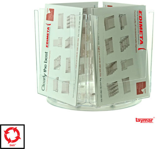 Edimeta Tourniquet porte-brochures Comptoir Taymar® 12 cases A4 Portrait