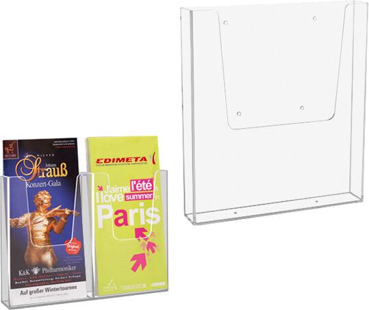 Edimeta Porte-brochures mural 2 cases 1/3 A4 Budget Portrait