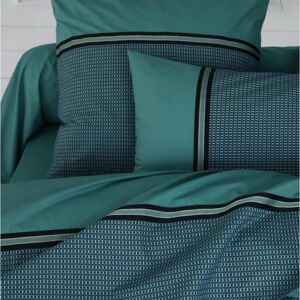 Traversin percale Tradilinge GUSTAV coloris EMERAUDE Couleur Emeraude