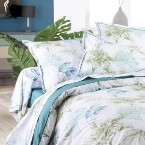 Taie percale Tradilinge TROPICAL EMERAUDE