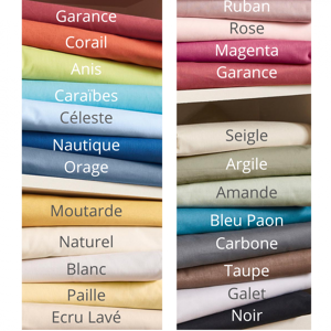 Drap housse Uni sur-mesure Tradilinge, 100% coton 57 fils/cm² (Couleur : Argile)