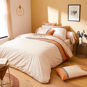 Housse de couette percale Tradilinge MACASSAR COGNAC