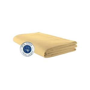 Drap plat 100% coton Tradilinge PAILLE (Couleur : Paille)