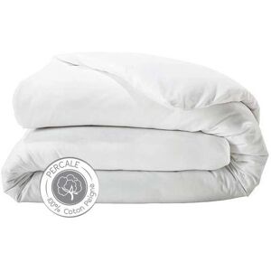 Housse de couette percale Tradilinge BLANC (Couleur : Blanc)