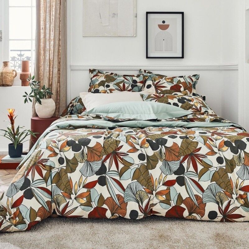 Housse de couette percale Tradilinge CASCADE SAUGE