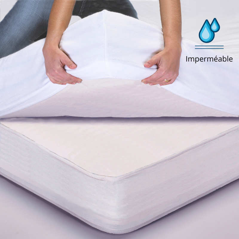Protège matelas molleton enduit PVC imperméable - Tradilinge