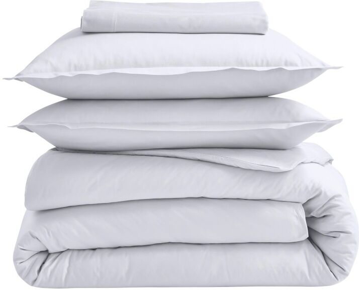 Housse de couette satin Tradilinge BLANC (Couleur : Blanc)