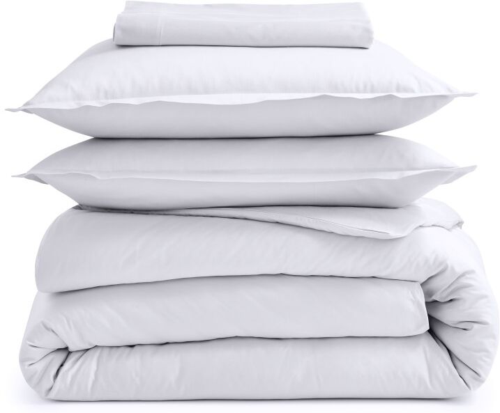 Housse de couette percale Tradilinge BLANC (Couleur : Blanc)