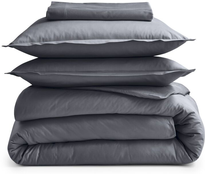 Housse de couette percale Tradilinge ANTHRACITE (Couleur : Anthracite)