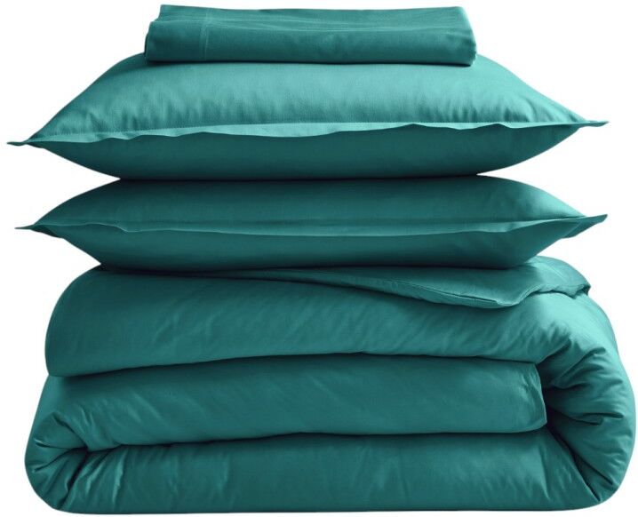 Housse de couette percale Tradilinge EMERAUDE (Couleur : Emeraude)