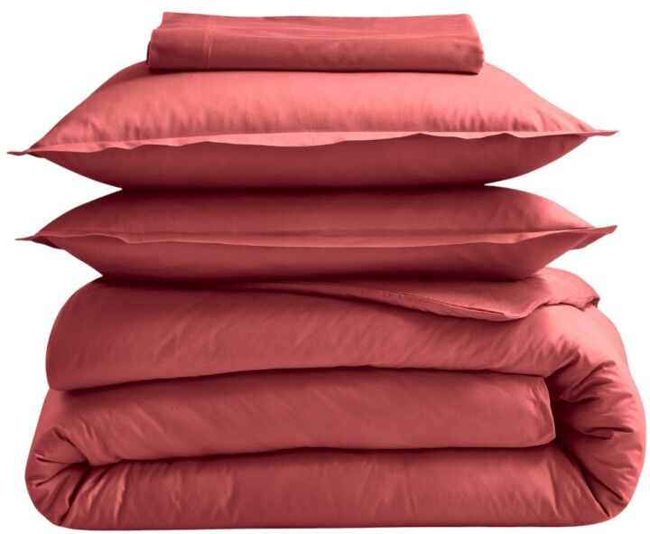 Drap plat percale Tradilinge ACAJOU (Couleur : Acajou)