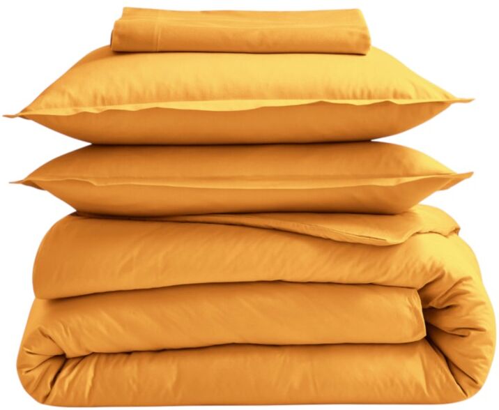 Housse de couette 100% coton Tradilinge MOUTARDE (Couleur : Moutarde)