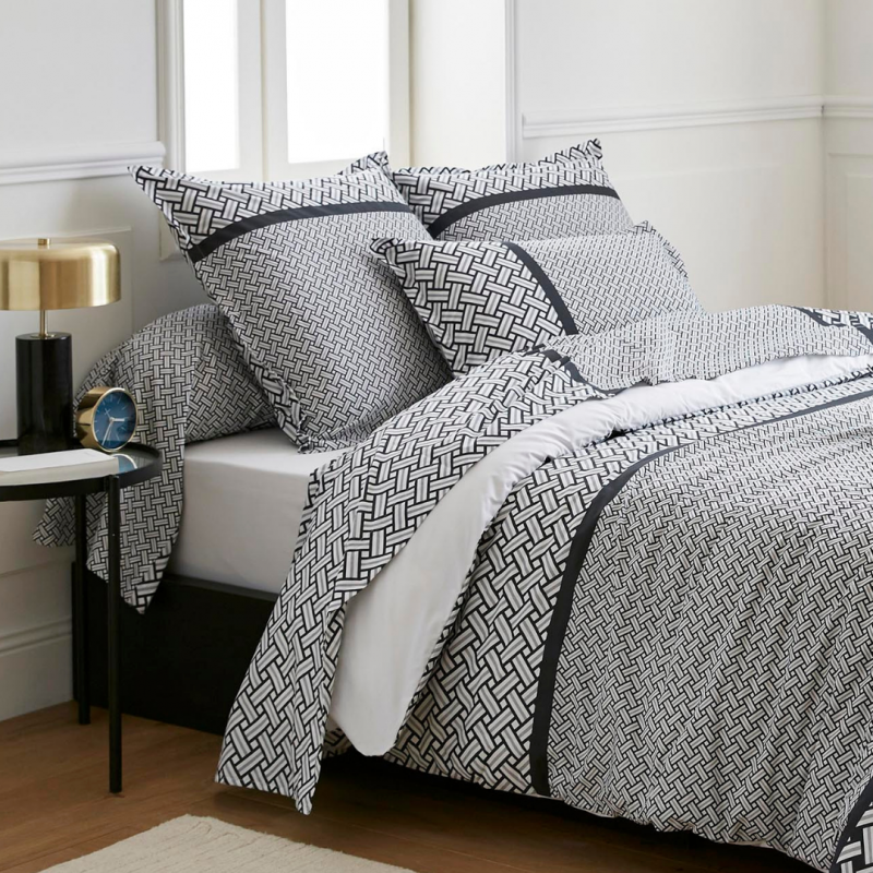 Drap percale Tradilinge RIVIERA REGLISSE