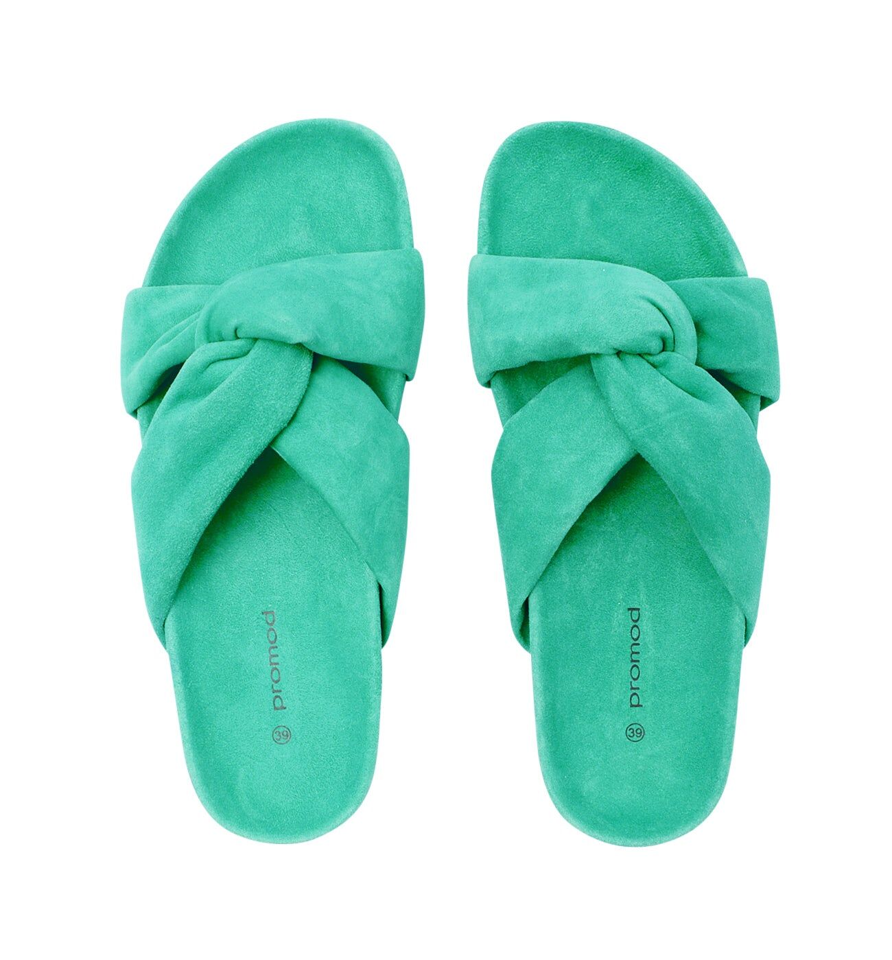 Sandales en cuir Femme Vert 36