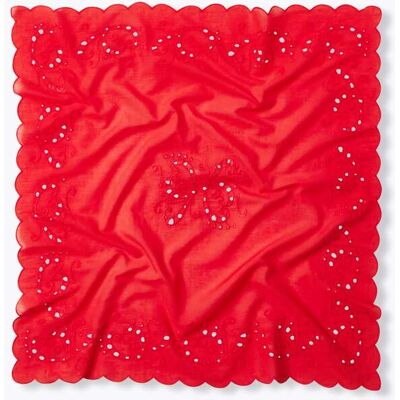 Promod Foulard en broderie anglaise Rouge Unique - Publicité Promod Foulard en broderie anglaise Rouge Unique - Publicité