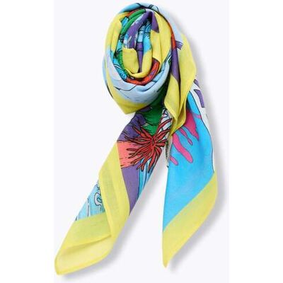 Promod Foulard imprimé SOIE.MEME Imprimé multicolore Unique - Publicité Promod Foulard imprimé SOIE.MEME Imprimé multicolore Unique - Publicité