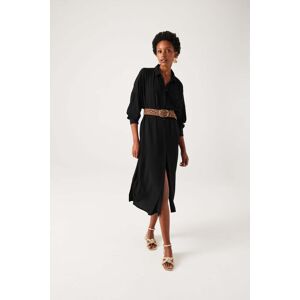 Promod Robe-chemise unie Femme Noir Unique