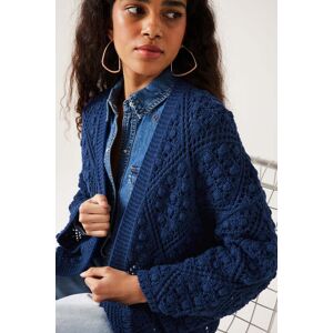 Promod Cardigan au crochet Femme Bleu L