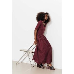 Promod Robe t-shirt broderie anglaise Bordeaux XS - Publicité Promod Robe t-shirt broderie anglaise Bordeaux XS - Publicité