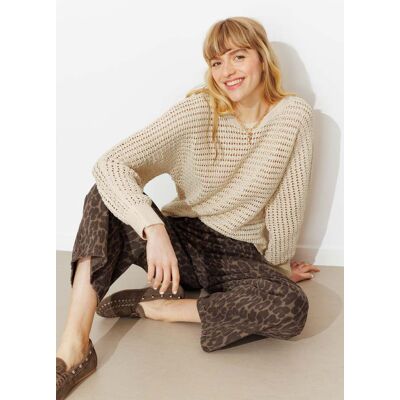 Promod Pull au crochet Femme Ecru XS - Publicité Promod Pull au crochet Femme Ecru XS - Publicité