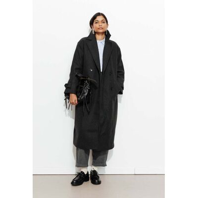 Promod Manteau long croisé Femme Gris foncé 44 - Publicité Promod Manteau long croisé Femme Gris foncé 44 - Publicité