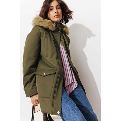 Promod Parka chaude à capuche Femme Kaki 38 - Publicité Promod Parka chaude à capuche Femme Kaki 38 - Publicité