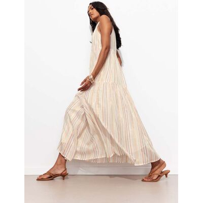 Promod Robe rayée irisée Femme Rayures multicolores 34 - Publicité Promod Robe rayée irisée Femme Rayures multicolores 34 - Publicité