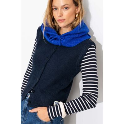 Promod Cardigan sans manches Femme Marine XS - Publicité Promod Cardigan sans manches Femme Marine XS - Publicité