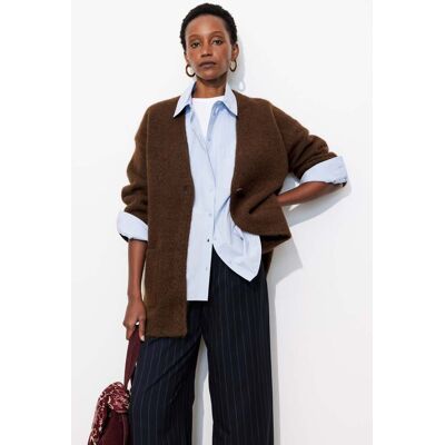Promod Long cardigan oversize Femme Marron L - Publicité Promod Long cardigan oversize Femme Marron L - Publicité