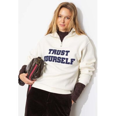 Promod Sweat-shirt "trust yourself" Imprimé écru XS - Publicité Promod Sweat-shirt "trust yourself" Imprimé écru XS - Publicité