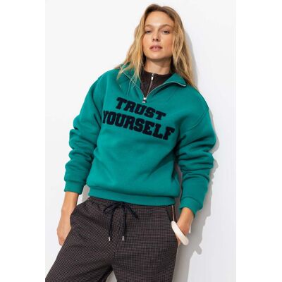 Promod Sweat-shirt "trust yourself" Imprimé vert XS - Publicité Promod Sweat-shirt "trust yourself" Imprimé vert XS - Publicité
