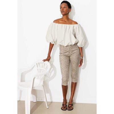 Promod Blouse courte boule unie Femme Ecru XXL - Publicité Promod Blouse courte boule unie Femme Ecru XXL - Publicité