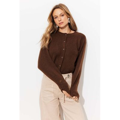 Promod Cardigan enrichi en laine Marron S - Publicité Promod Cardigan enrichi en laine Marron S - Publicité
