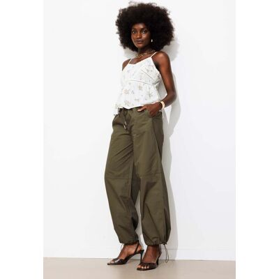Promod Pantalon parachute Femme Kaki 44 - Publicité Promod Pantalon parachute Femme Kaki 44 - Publicité