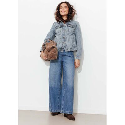Promod Veste en jean délavé Femme Jean moyen 34 - Publicité Promod Veste en jean délavé Femme Jean moyen 34 - Publicité