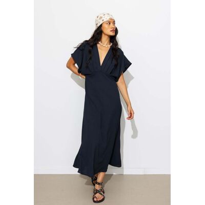 Promod Robe longue et unie Femme Marine 34 - Publicité Promod Robe longue et unie Femme Marine 34 - Publicité