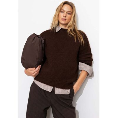 Promod Pull oversize col rond Femme Marron foncé XL - Publicité Promod Pull oversize col rond Femme Marron foncé XL - Publicité