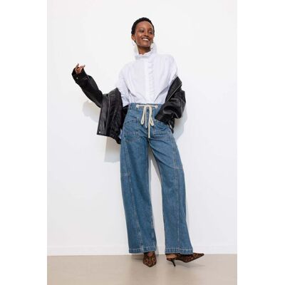 Promod Jean large à oeillets Femme Jean moyen 42 - Publicité Promod Jean large à oeillets Femme Jean moyen 42 - Publicité