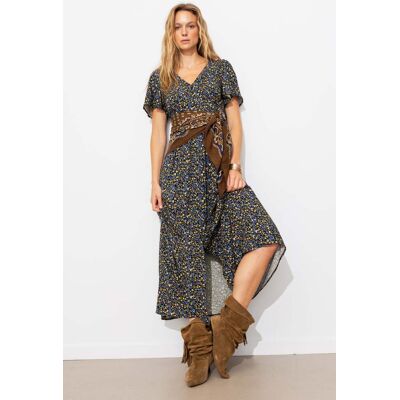 Promod Robe longue imprimée Femme Imprimé noir 38 - Publicité Promod Robe longue imprimée Femme Imprimé noir 38 - Publicité