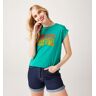 Promod T-shirt à message Femme Imprimé turquoise XS