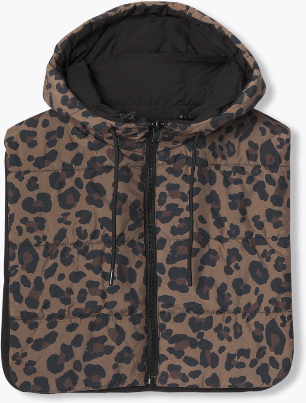 Col capuche amovible léopard Imprimé marron Unique - Promod - Modalova