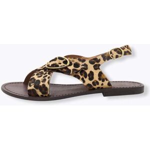 Promod Sandales léopard en cuir Femme Imprimé camel 36 - Publicité Promod Sandales léopard en cuir Femme Imprimé camel 36 - Publicité