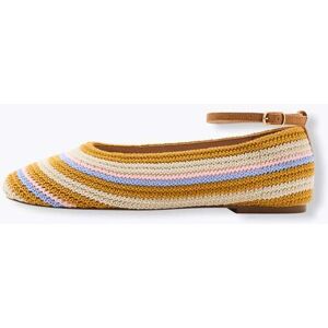 Promod Ballerines rayées en crochet Rayures multicolores 38 - Publicité Promod Ballerines rayées en crochet Rayures multicolores 38 - Publicité